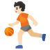 Person Bouncing Ball: Light Skin Tone emoji on Google