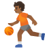Person Bouncing Ball: Medium-Dark Skin Tone emoji on Google