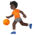 Person mit Ball: dunkle Hautfarbe-Emoji auf Google