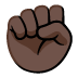 Emoji Tangan terkepal ke atas: warna kulit gelap di Google