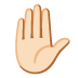 Raised Hand: Light Skin Tone emoji on Google