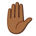 Raised Hand: Medium-Dark Skin Tone emoji on Google