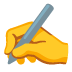 Emoji Tangan menulis pada Google