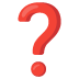 Red Question Mark emoji on Google