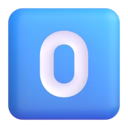 อีโมจิ ปุ่มกดเลข: 0 บน Microsoft