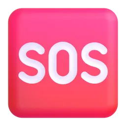 Microsoft での SOSマーク 絵文字