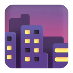 Emoji Città al tramonto su Microsoft