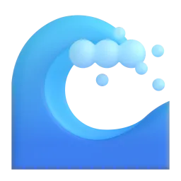 Emoji Ombak laut pada Microsoft