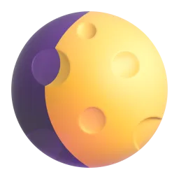 Waxing Gibbous Moon emoji on Microsoft