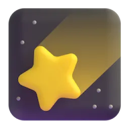 Sternschnuppe-Emoji auf Microsoft