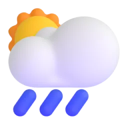 Sonne hinter Regenwolke-Emoji auf Microsoft