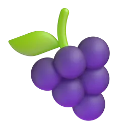 Grapes emoji on Microsoft