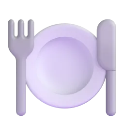Fork and Knife with Plate emoji on Microsoft