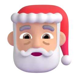 Weihnachtsmann: mittlere Hautfarbe-Emoji auf Microsoft