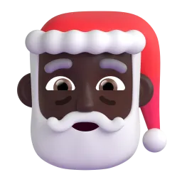 Santa Claus: Dark Skin Tone emoji on Microsoft