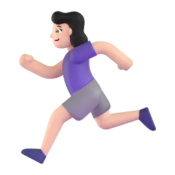 Emoji Donna che corre: carnagione chiara su Microsoft