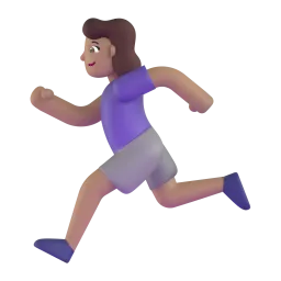 Woman Running: Medium-Light Skin Tone emoji on Microsoft