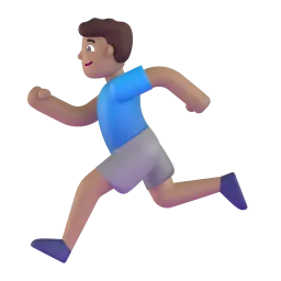 Man Running: Medium-Light Skin Tone emoji on Microsoft