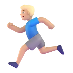 Man Running: Medium Skin Tone emoji on Microsoft