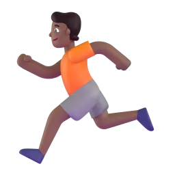 Emoji Persona che corre: carnagione abbastanza scura su Microsoft