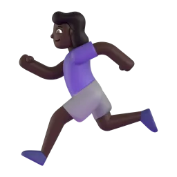 Emoji Donna che corre: carnagione scura su Microsoft