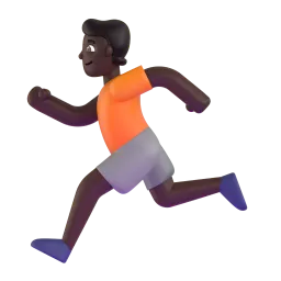 Emoji Persona che corre: carnagione scura su Microsoft