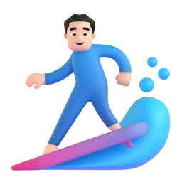 Man Surfing: Light Skin Tone emoji on Microsoft