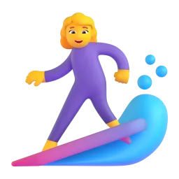 Emoji Wanita meluncur air pada Microsoft