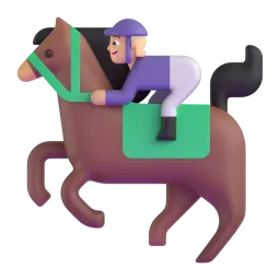 Horse Racing: Medium Skin Tone emoji on Microsoft