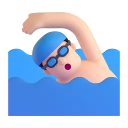 Man Swimming: Light Skin Tone emoji on Microsoft