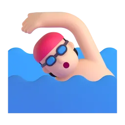 Person Swimming: Light Skin Tone emoji on Microsoft