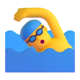 Man Swimming emoji on Microsoft
