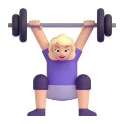 Woman Lifting Weights: Medium Skin Tone emoji on Microsoft