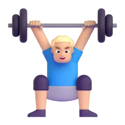 Emoji Uomo che solleva pesi: carnagione olivastra su Microsoft