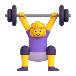Woman Lifting Weights emoji on Microsoft
