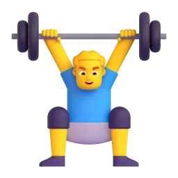 Man Lifting Weights emoji on Microsoft