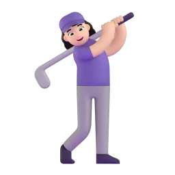 Woman Golfing: Light Skin Tone emoji on Microsoft