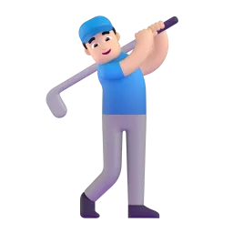Man Golfing: Light Skin Tone emoji on Microsoft