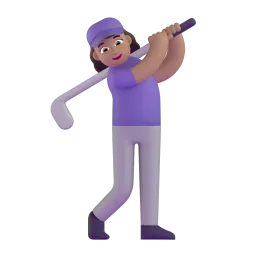 Woman Golfing: Medium-Light Skin Tone emoji on Microsoft