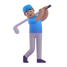 Man Golfing: Medium-Light Skin Tone emoji on Microsoft