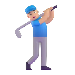 Emoji Golfista uomo: carnagione olivastra su Microsoft