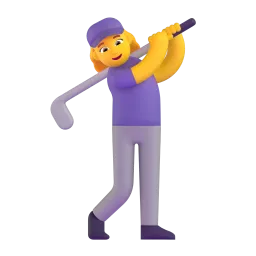 Golferin-Emoji auf Microsoft