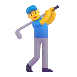 Emoji Pria bermain golf di Microsoft