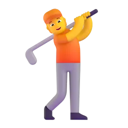 Microsoft üzerinde Golf oynayan kişi emojisi