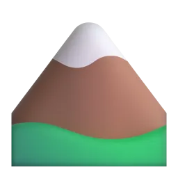Snow-Capped Mountain emoji on Microsoft