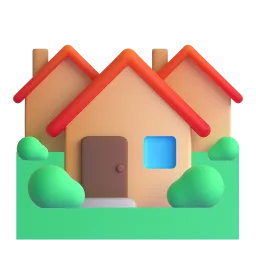 Houses emoji on Microsoft