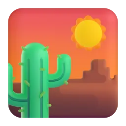 Emoji Desierto en Microsoft