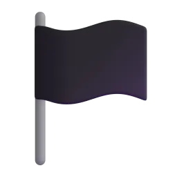 Emoji Bandeira preta no Microsoft