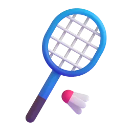 Badminton-emoji op Microsoft