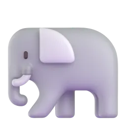 Microsoft での ゾウ 絵文字